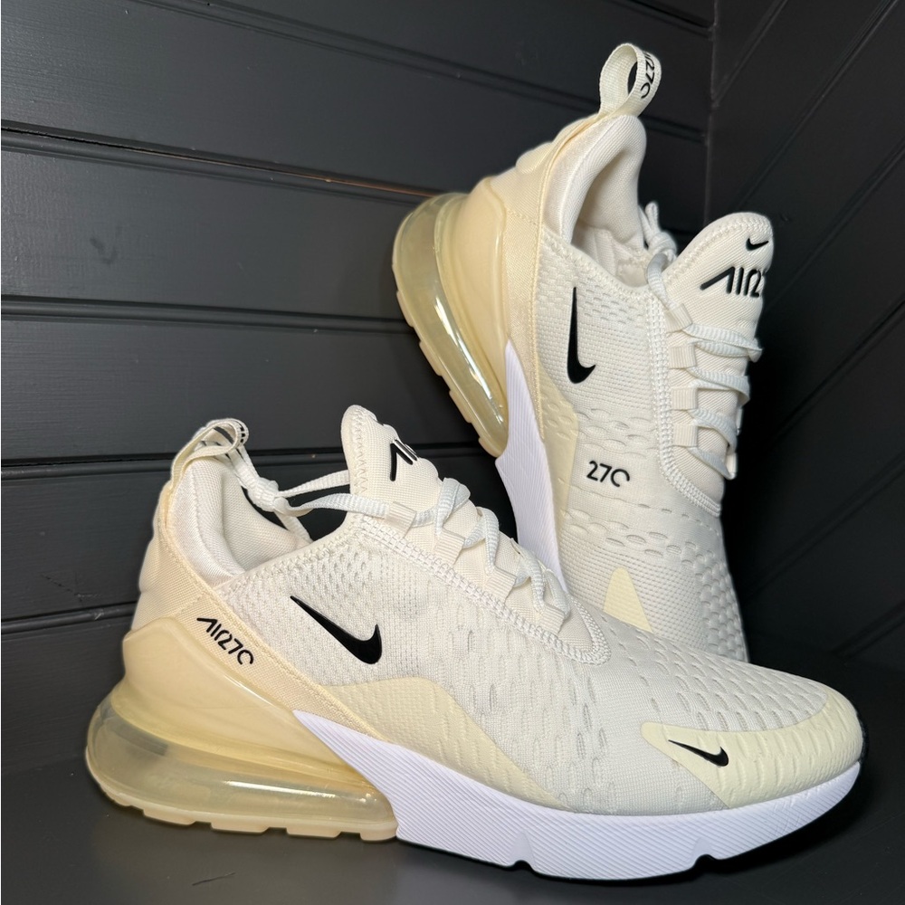 Nike Air Max 270 Sneaker in Sail, Black, Coconut Milk, & Pale Ivory